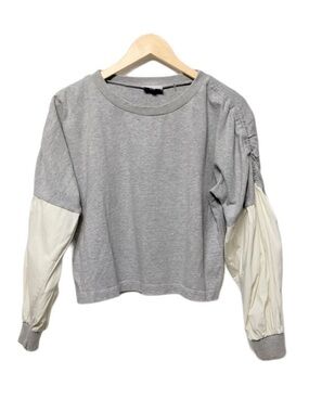 KINLY Mixed Media Balloon Sleeve Sweatshirt S